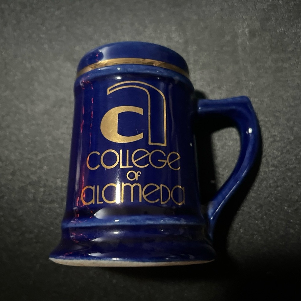 Vintage College Of Alemeda BEER TANKARD STEIN MUG BLUE